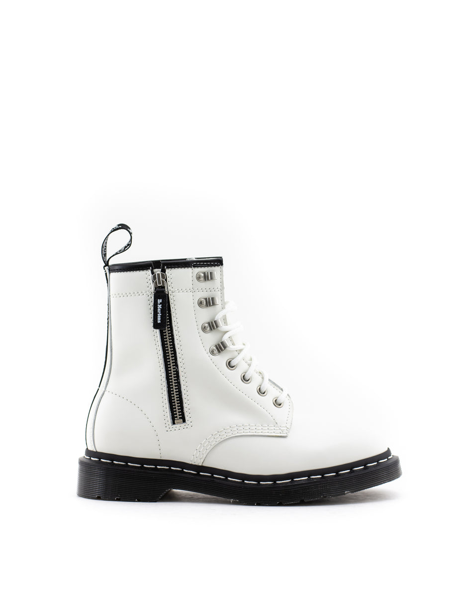 Dr martens white hot sale boots mens