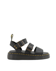 Dr. Martens — Gryphon Quad Sandal - Black Pisa