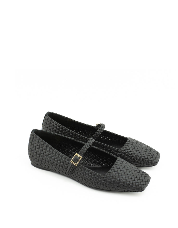 Vince Camuto — Vinley Ballet Flat - Black Woven