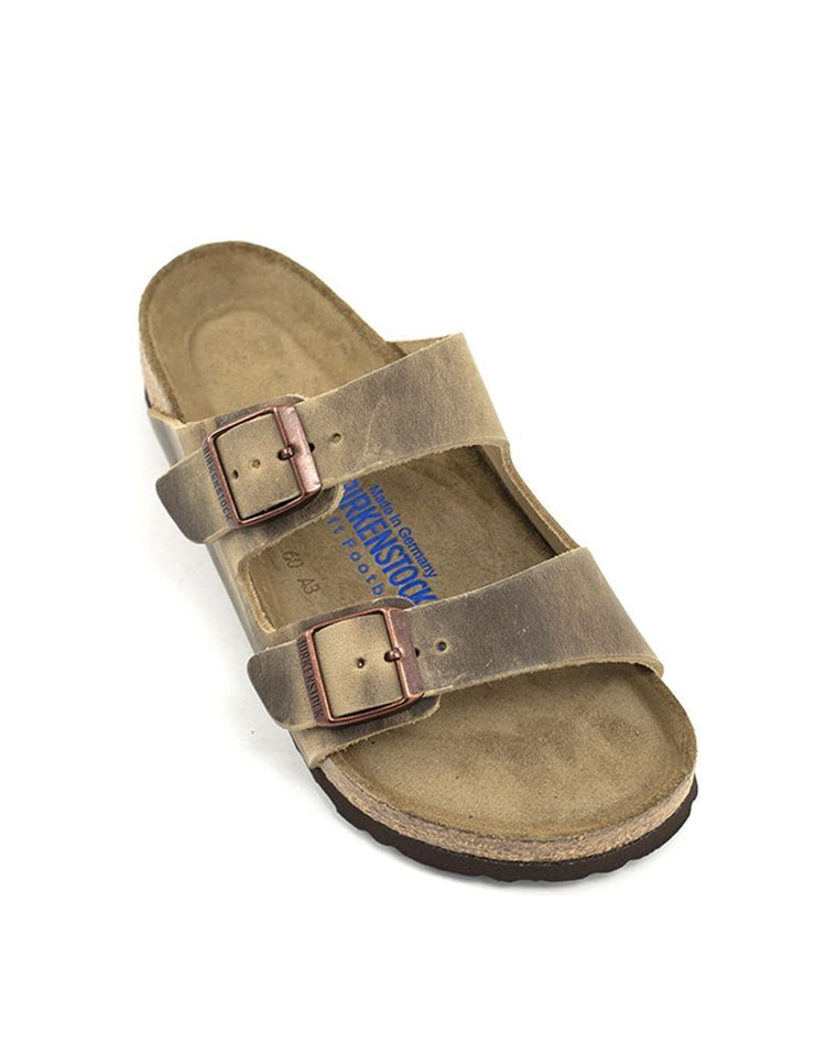 Birkenstock 552811 Men's Arizona Soft Footbed Sandals Tobacco Brown Oiled Nubuck